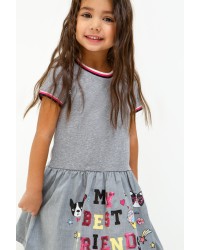Платье детское для девочек из тюля с яркими нашивками (20220200247) купить в интернет магазине одежды Brand Mix Krasnodar