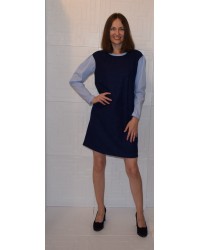 Платье каскадное синее (В 4 Мэри) купить в интернет магазине одежды Brand Mix Krasnodar