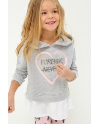 Джемпер детский для девочек с ярким принтом и нашивками (20220100152) купить в интернет магазине одежды Brand Mix Krasnodar