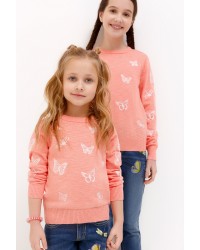 Джемпер детский для девочек Biscuit коралловый (20210310065) купить в интернет магазине одежды Brand Mix Krasnodar