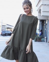 Платье с воланом (PLT - A037) купить в интернет магазине одежды Brand Mix Krasnodar