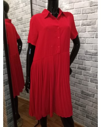Платье женское красное. (PLT - A066) - высокое качество.