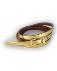Ремен кожаный женский цвет золото (Р 10/521) купить в интернет магазине одежды Brand Mix Krasnodar