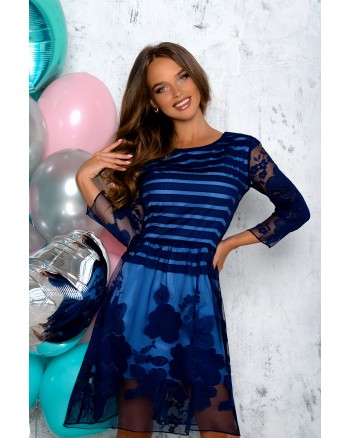 Платье синее (4014) - высокое качество.