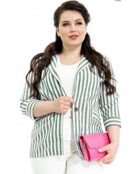 Пиджак белый синяя полоска (7913) купить в интернет магазине одежды Brand Mix Krasnodar