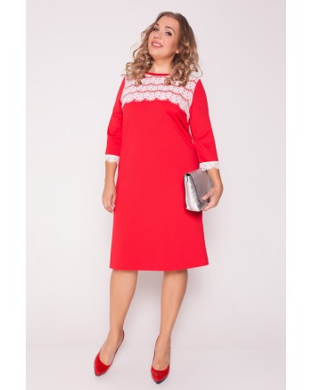 Платье красное (37213-1) - высокое качество.