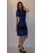 Платье из синего гипюра (L000094) - высокое качество.