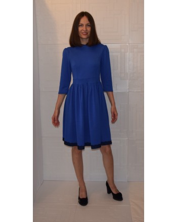 Платье коктейльное синее (L000088) - высокое качество.