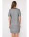 Платье из меланжевого трикотажа с контрастной нашивкой ( 10200200413) - высокое качество.