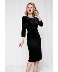 Платье с небольшим вырезом и брошью ( 10200200425) купить в интернет магазине одежды Brand Mix Krasnodar